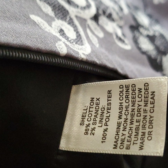 White House Black Market Brocade Skirt Size 0 - Picture 7 of 8